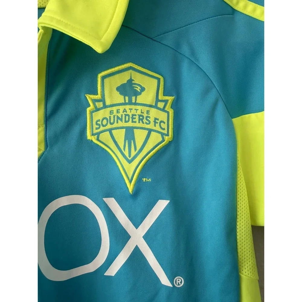 Seattle Sounders FC SUPER CYAN 2012/13 MLS THIRD 3rd Soccer Jersey Kit Sz‎ Small